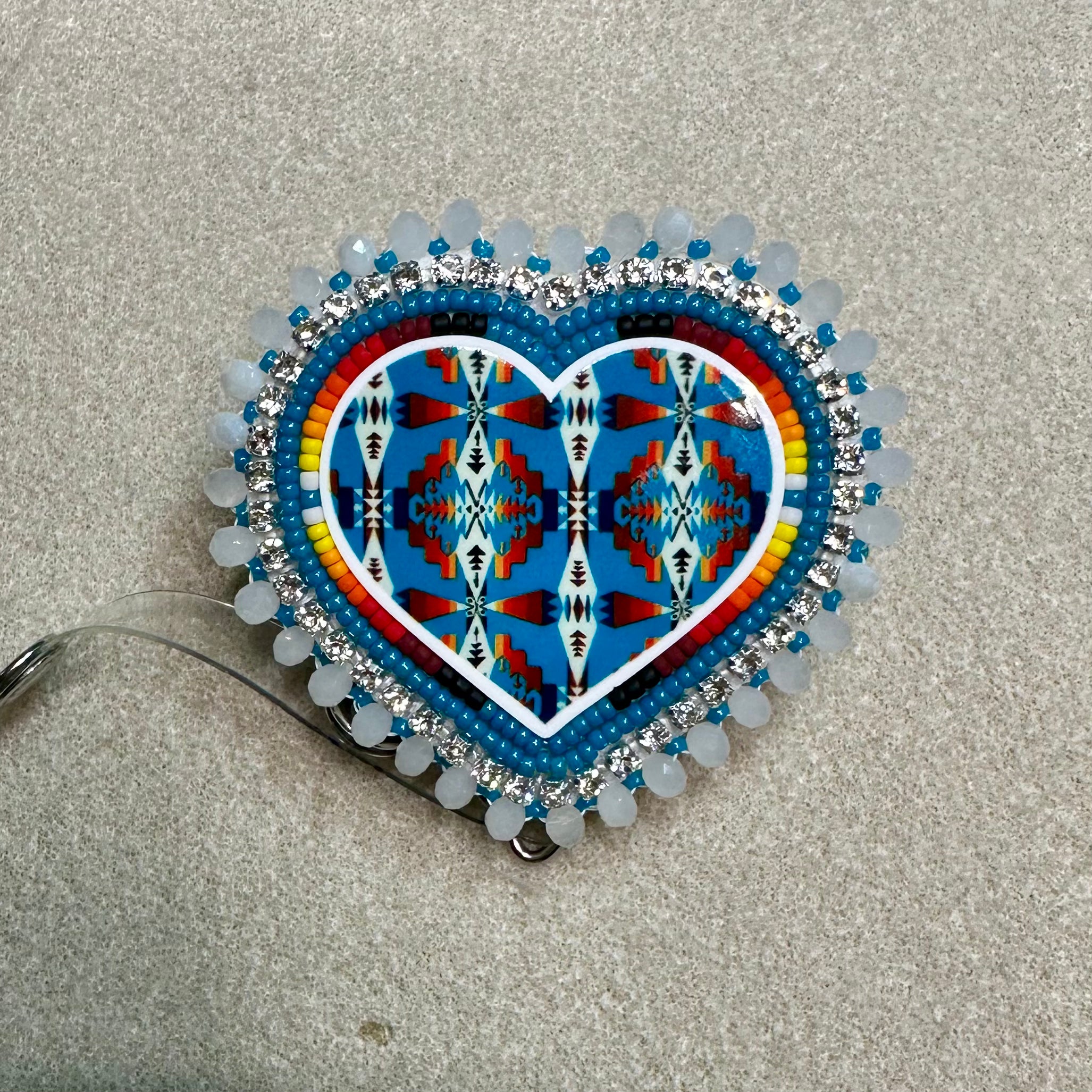 Heart Badge Reel - Blue